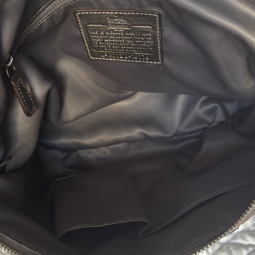 RARE! Coach Madison Op Art Multicolor Satin Leather Sequins Satchel Bag Ex Cond - Picture 12 of 16
